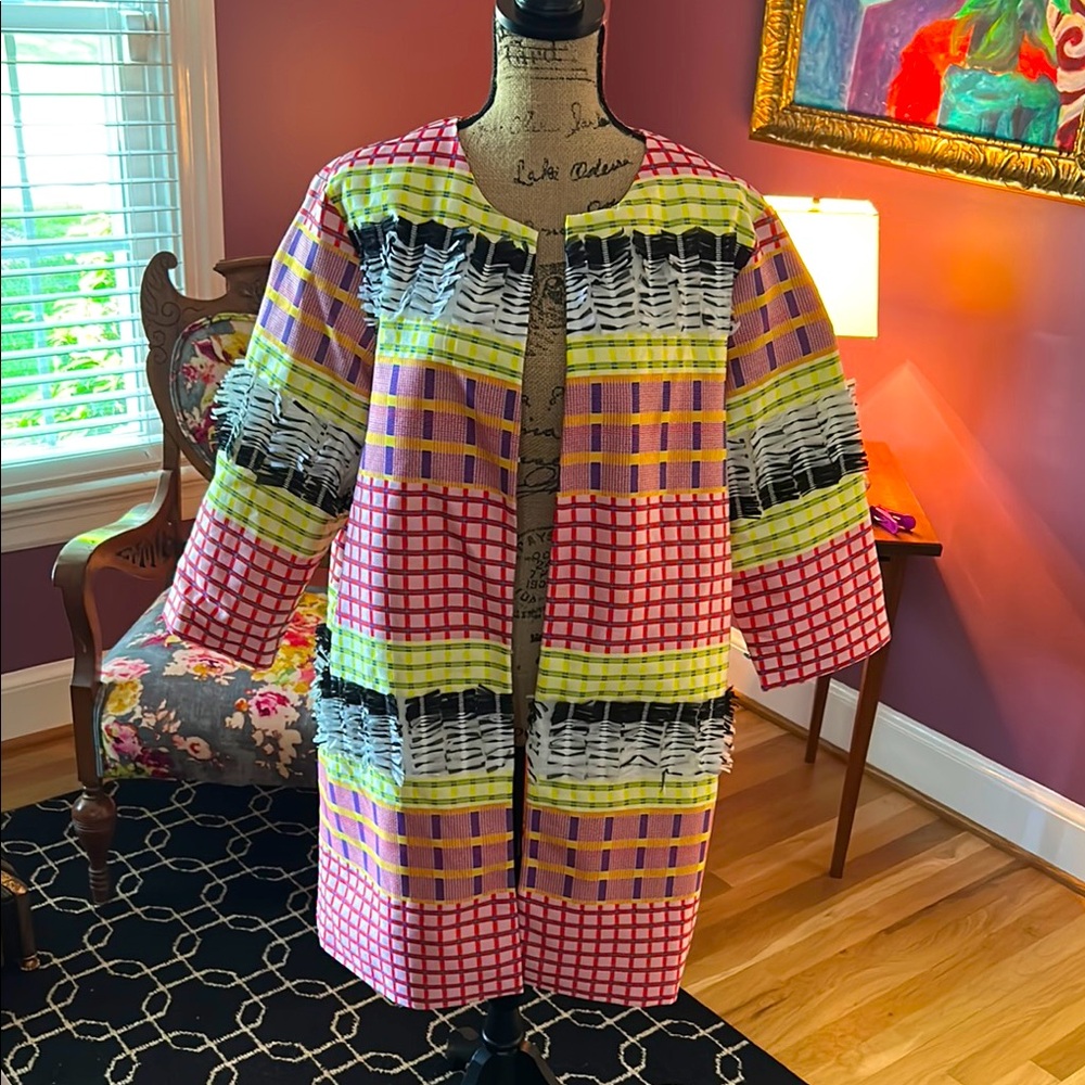 Hilary Radley spring boho chic coat Size XL